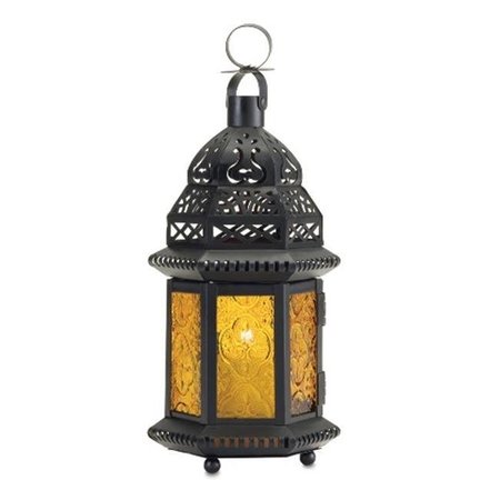 EASTWIND GIFTS Eastwind Gifts 37437 Yellow Glass Candle Lantern 37437